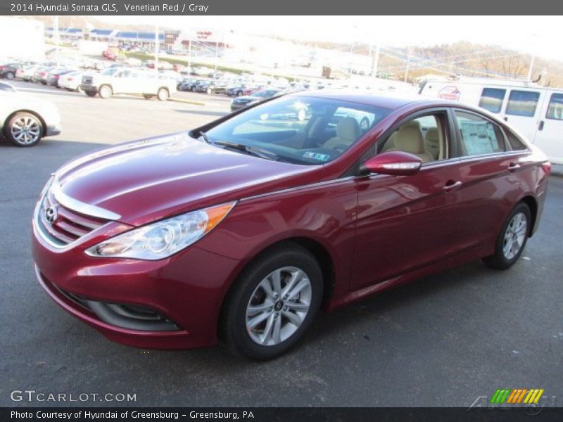 Venetian Red / Gray 2014 Hyundai Sonata GLS