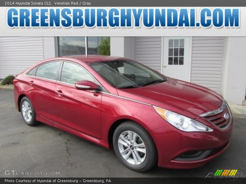 Venetian Red / Gray 2014 Hyundai Sonata GLS