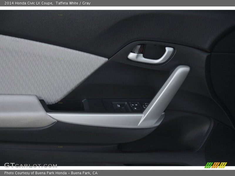 Taffeta White / Gray 2014 Honda Civic LX Coupe