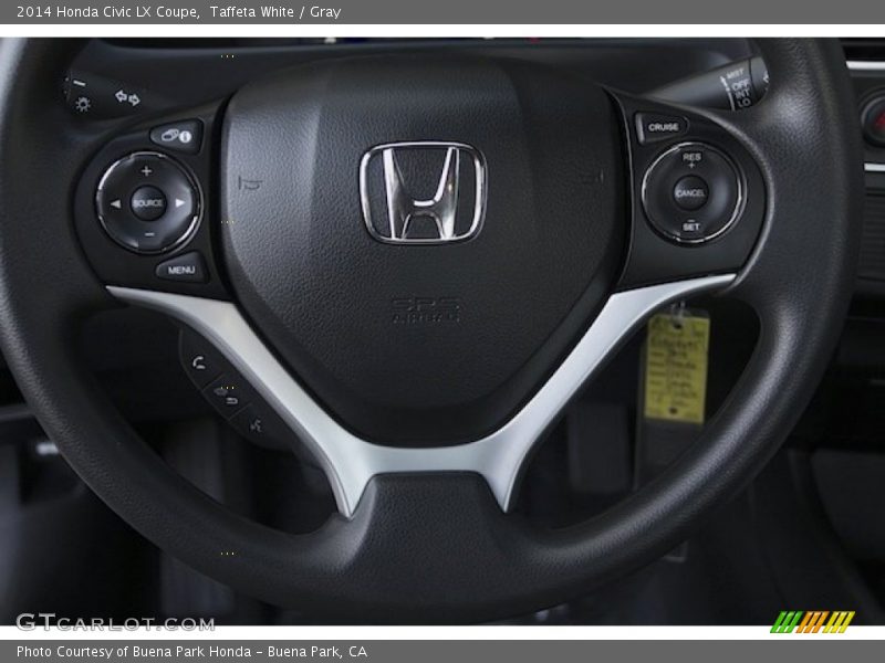 Taffeta White / Gray 2014 Honda Civic LX Coupe