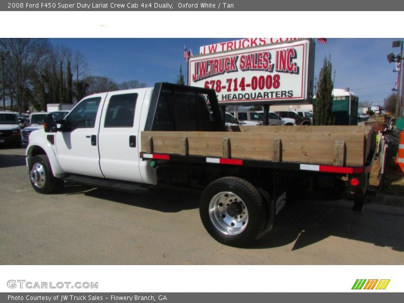 Oxford White / Tan 2008 Ford F450 Super Duty Lariat Crew Cab 4x4 Dually