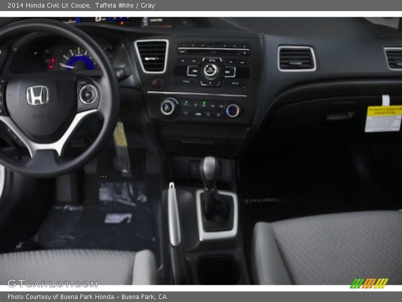 Taffeta White / Gray 2014 Honda Civic LX Coupe