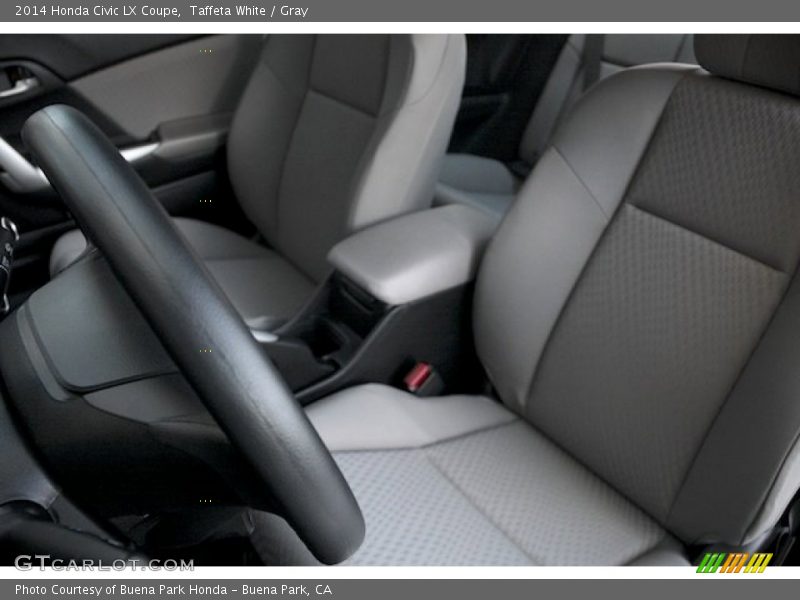 Taffeta White / Gray 2014 Honda Civic LX Coupe