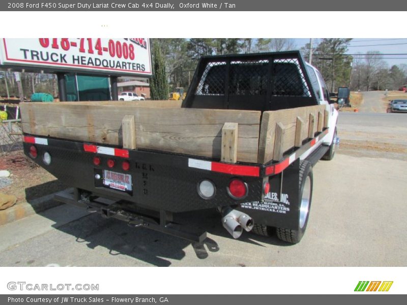 Oxford White / Tan 2008 Ford F450 Super Duty Lariat Crew Cab 4x4 Dually