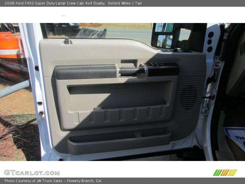 Oxford White / Tan 2008 Ford F450 Super Duty Lariat Crew Cab 4x4 Dually