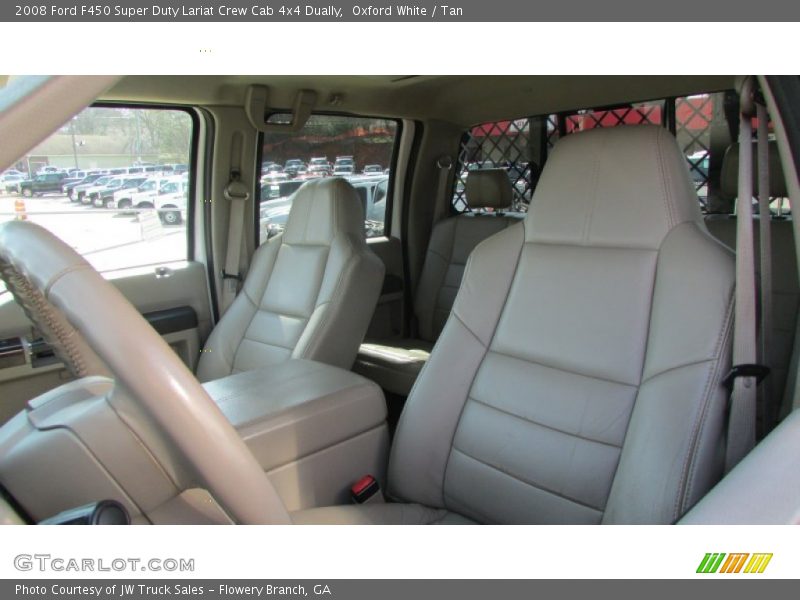 Oxford White / Tan 2008 Ford F450 Super Duty Lariat Crew Cab 4x4 Dually