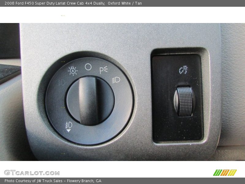 Oxford White / Tan 2008 Ford F450 Super Duty Lariat Crew Cab 4x4 Dually