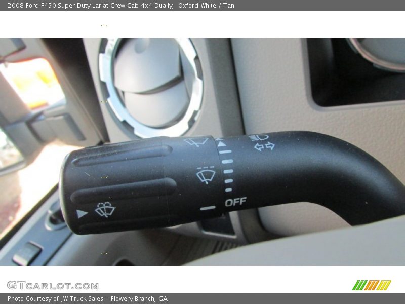 Oxford White / Tan 2008 Ford F450 Super Duty Lariat Crew Cab 4x4 Dually