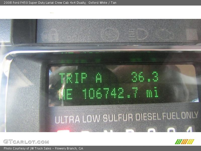 Oxford White / Tan 2008 Ford F450 Super Duty Lariat Crew Cab 4x4 Dually
