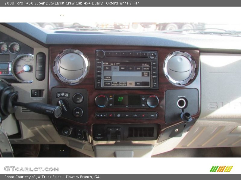 Oxford White / Tan 2008 Ford F450 Super Duty Lariat Crew Cab 4x4 Dually