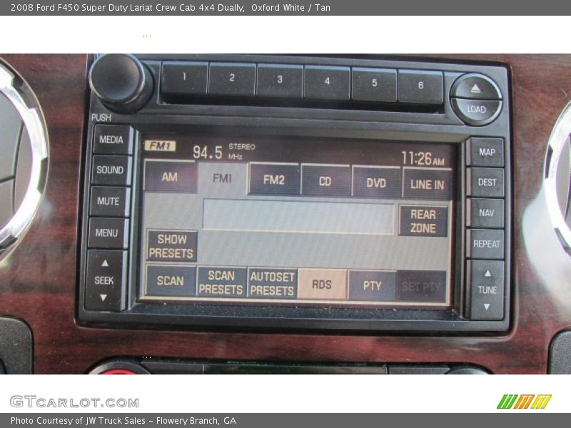 Oxford White / Tan 2008 Ford F450 Super Duty Lariat Crew Cab 4x4 Dually