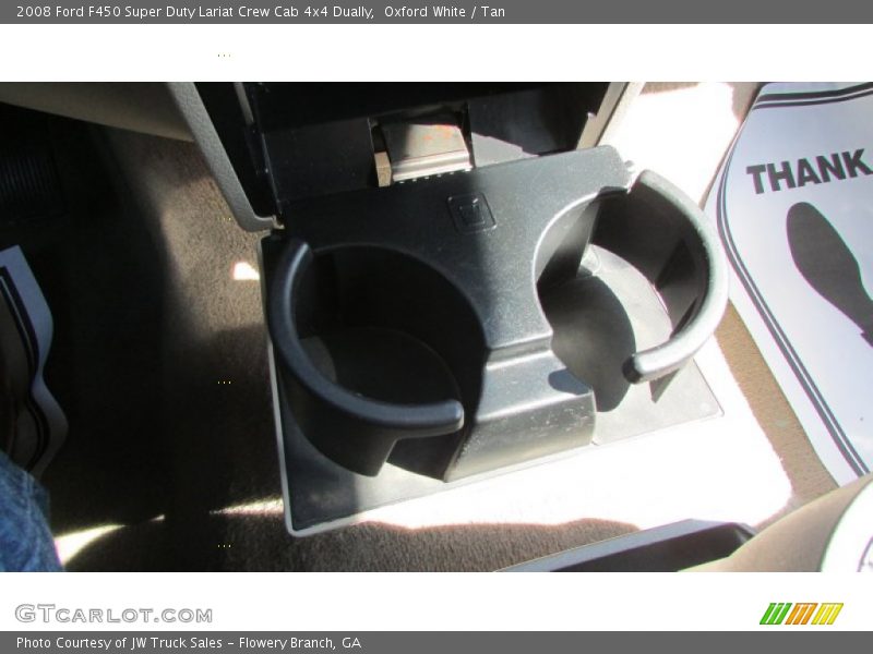 Oxford White / Tan 2008 Ford F450 Super Duty Lariat Crew Cab 4x4 Dually