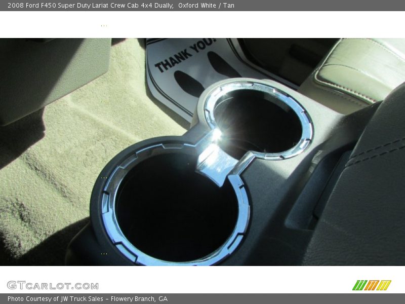 Oxford White / Tan 2008 Ford F450 Super Duty Lariat Crew Cab 4x4 Dually