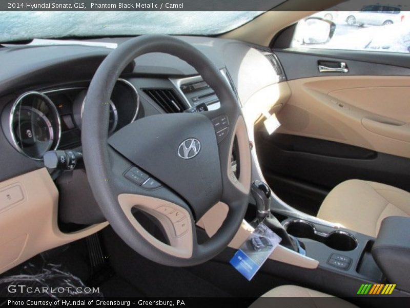 Phantom Black Metallic / Camel 2014 Hyundai Sonata GLS