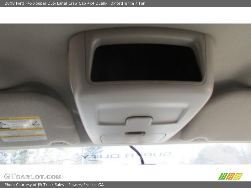 Oxford White / Tan 2008 Ford F450 Super Duty Lariat Crew Cab 4x4 Dually