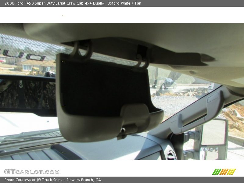 Oxford White / Tan 2008 Ford F450 Super Duty Lariat Crew Cab 4x4 Dually