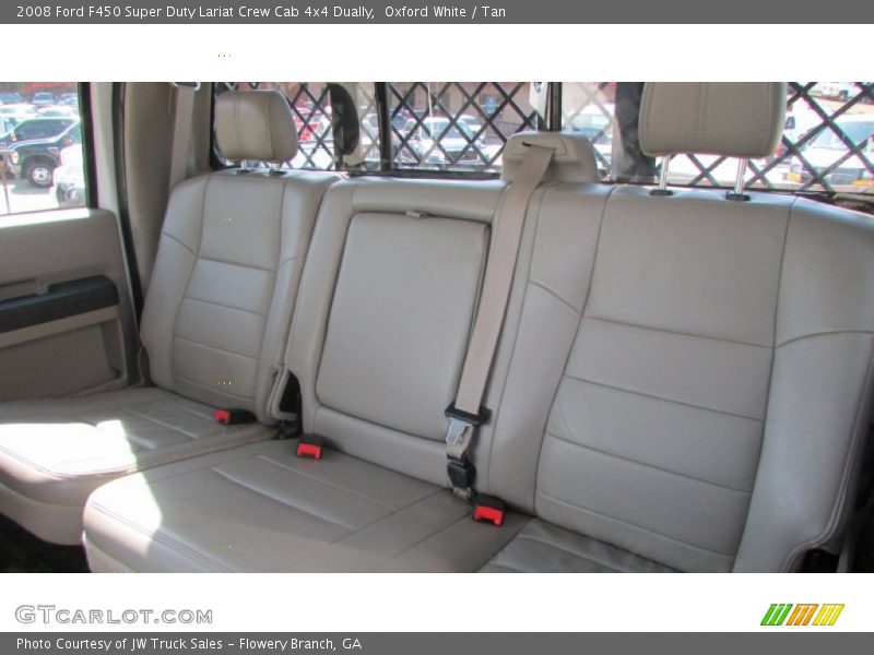 Oxford White / Tan 2008 Ford F450 Super Duty Lariat Crew Cab 4x4 Dually