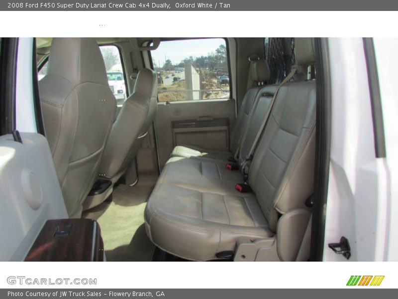 Oxford White / Tan 2008 Ford F450 Super Duty Lariat Crew Cab 4x4 Dually