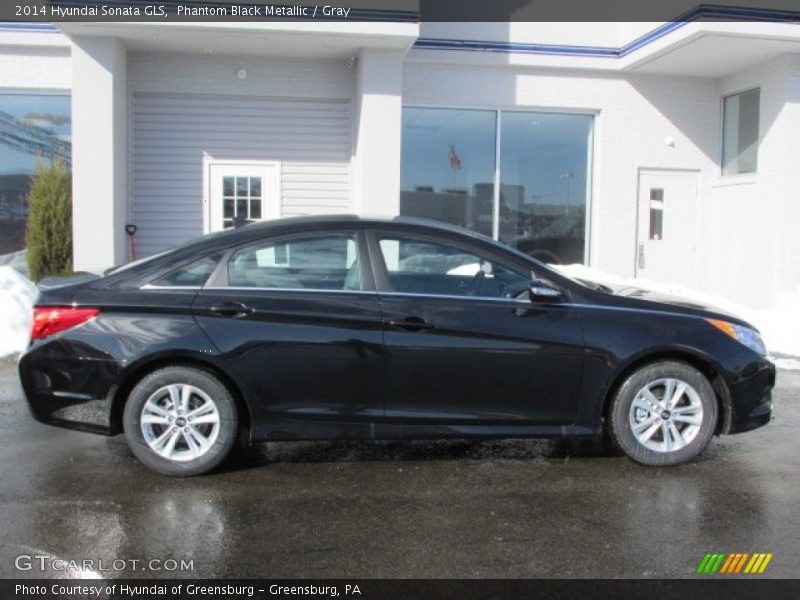Phantom Black Metallic / Gray 2014 Hyundai Sonata GLS