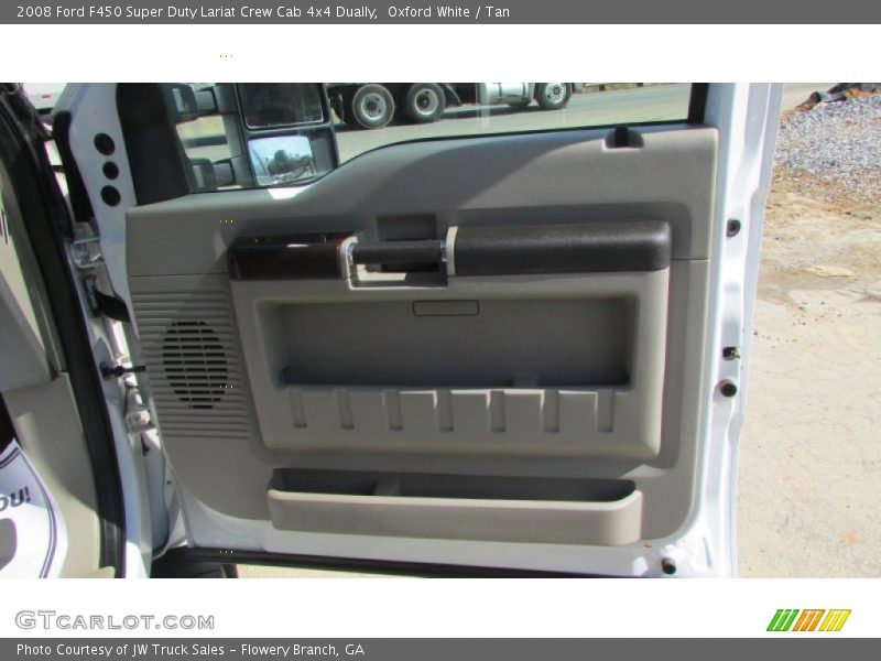 Oxford White / Tan 2008 Ford F450 Super Duty Lariat Crew Cab 4x4 Dually