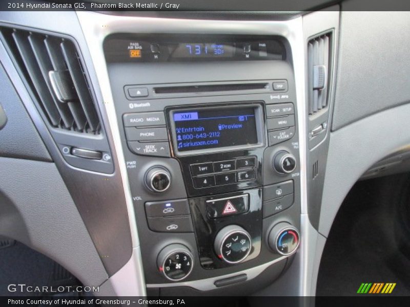 Phantom Black Metallic / Gray 2014 Hyundai Sonata GLS