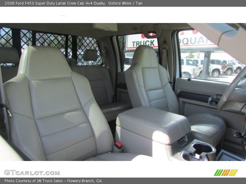 Oxford White / Tan 2008 Ford F450 Super Duty Lariat Crew Cab 4x4 Dually