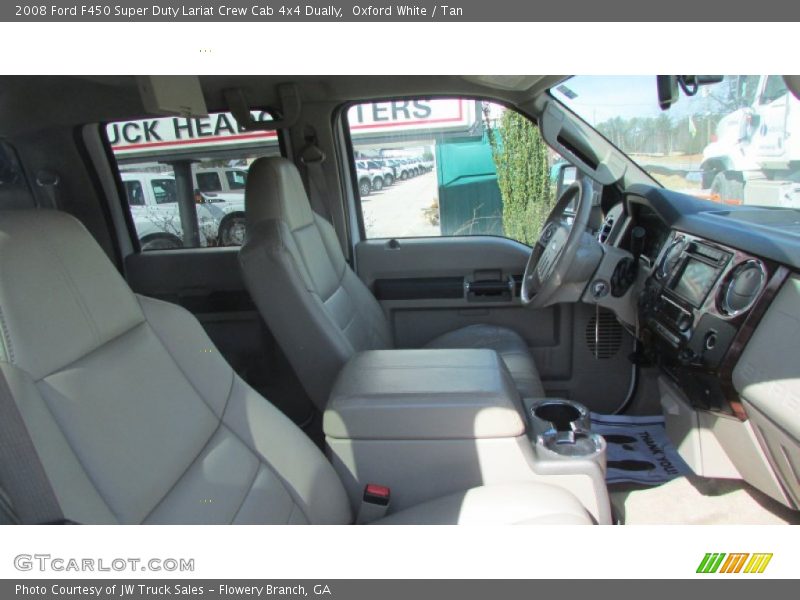Oxford White / Tan 2008 Ford F450 Super Duty Lariat Crew Cab 4x4 Dually