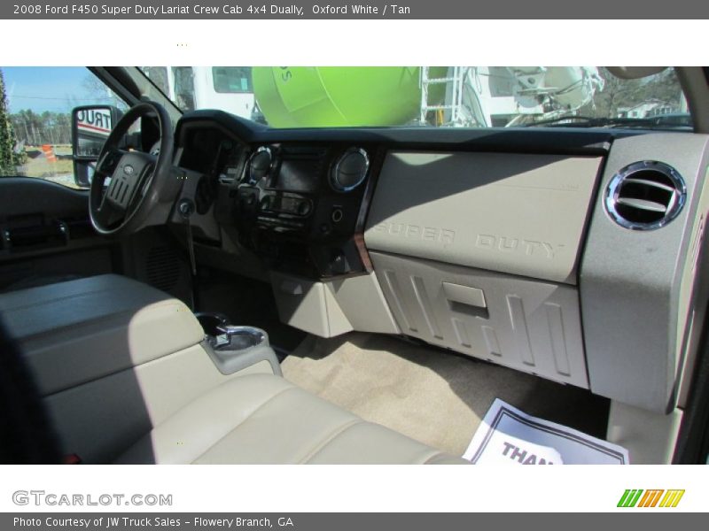 Oxford White / Tan 2008 Ford F450 Super Duty Lariat Crew Cab 4x4 Dually