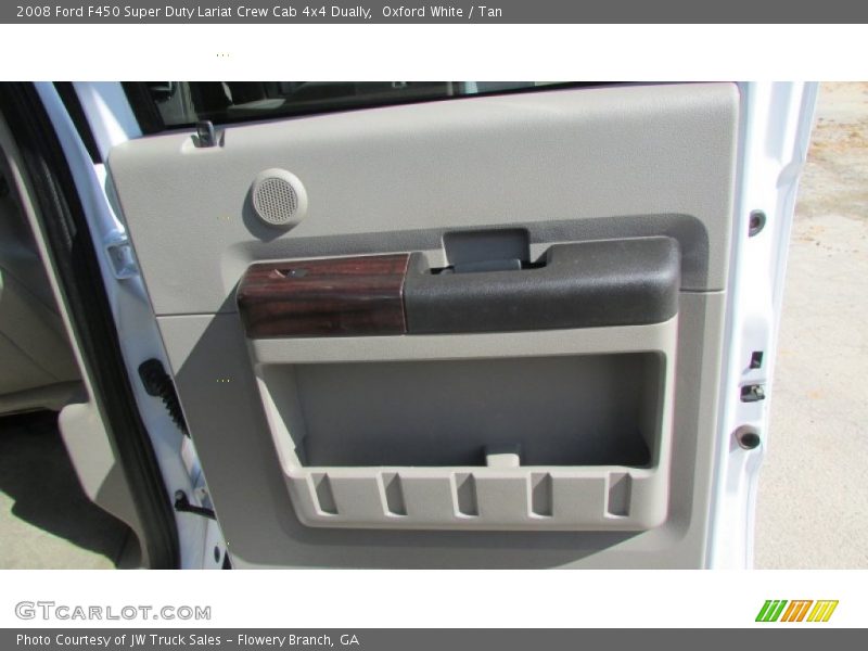 Oxford White / Tan 2008 Ford F450 Super Duty Lariat Crew Cab 4x4 Dually