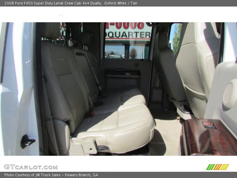Oxford White / Tan 2008 Ford F450 Super Duty Lariat Crew Cab 4x4 Dually