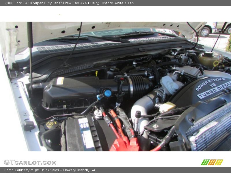 Oxford White / Tan 2008 Ford F450 Super Duty Lariat Crew Cab 4x4 Dually