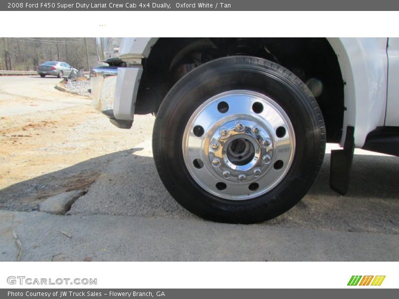Oxford White / Tan 2008 Ford F450 Super Duty Lariat Crew Cab 4x4 Dually