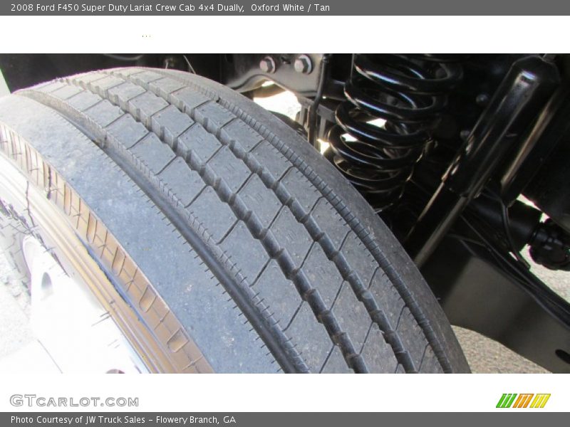 Oxford White / Tan 2008 Ford F450 Super Duty Lariat Crew Cab 4x4 Dually