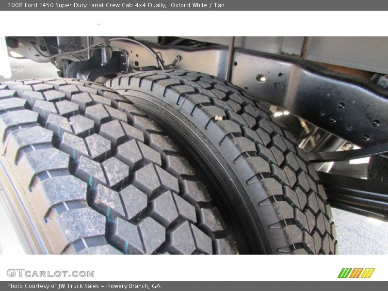 Oxford White / Tan 2008 Ford F450 Super Duty Lariat Crew Cab 4x4 Dually