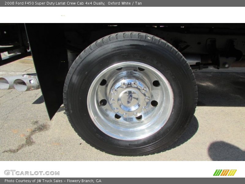 Oxford White / Tan 2008 Ford F450 Super Duty Lariat Crew Cab 4x4 Dually
