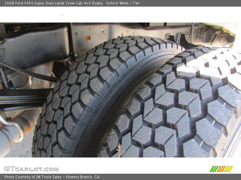 Oxford White / Tan 2008 Ford F450 Super Duty Lariat Crew Cab 4x4 Dually