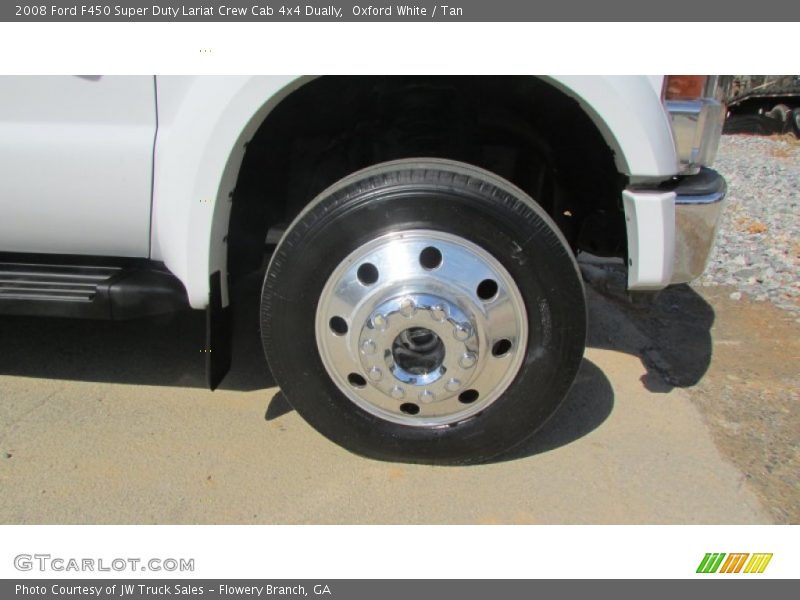 Oxford White / Tan 2008 Ford F450 Super Duty Lariat Crew Cab 4x4 Dually