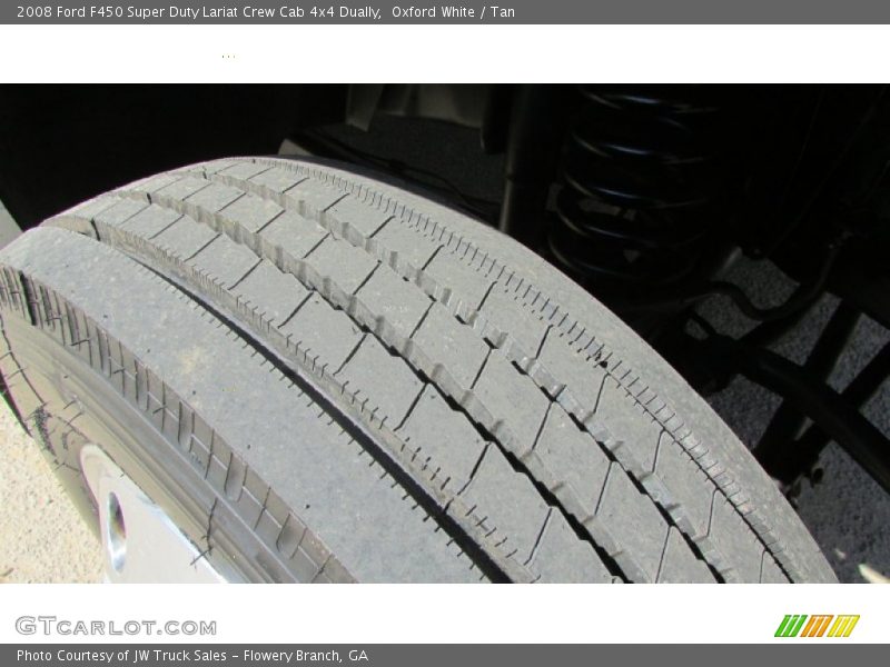 Oxford White / Tan 2008 Ford F450 Super Duty Lariat Crew Cab 4x4 Dually