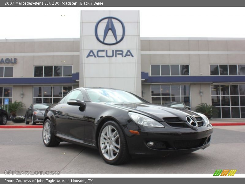 Black / Beige 2007 Mercedes-Benz SLK 280 Roadster