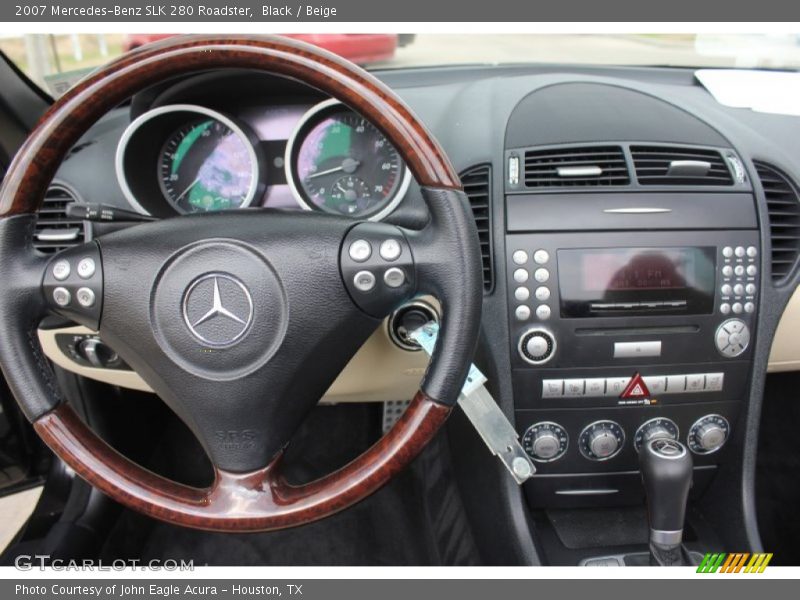 Black / Beige 2007 Mercedes-Benz SLK 280 Roadster