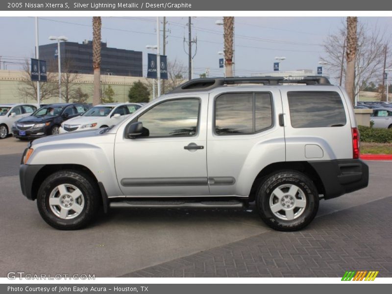 Silver Lightning Metallic / Desert/Graphite 2005 Nissan Xterra S