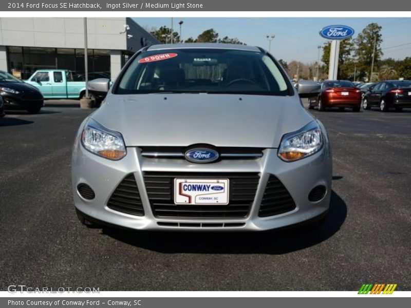 Ingot Silver / Medium Light Stone 2014 Ford Focus SE Hatchback
