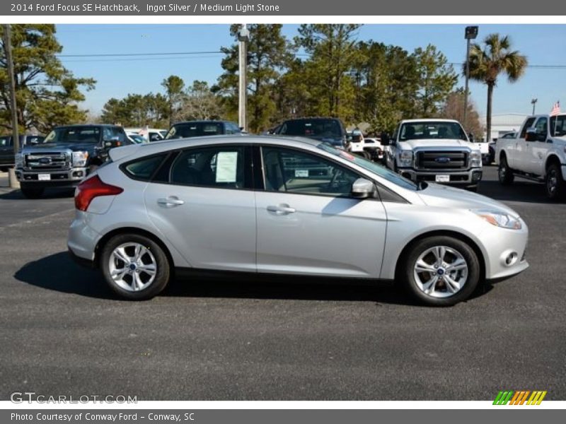 Ingot Silver / Medium Light Stone 2014 Ford Focus SE Hatchback