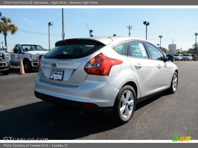 Ingot Silver / Medium Light Stone 2014 Ford Focus SE Hatchback