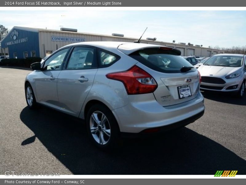 Ingot Silver / Medium Light Stone 2014 Ford Focus SE Hatchback
