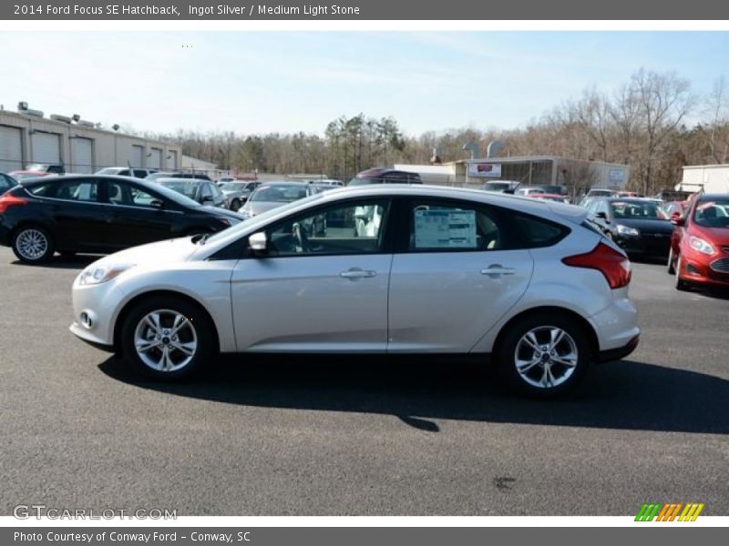 Ingot Silver / Medium Light Stone 2014 Ford Focus SE Hatchback