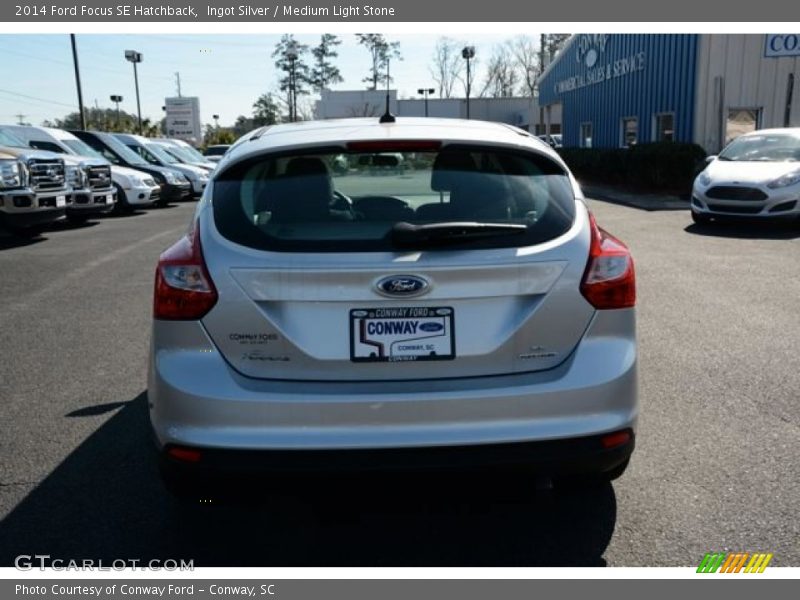 Ingot Silver / Medium Light Stone 2014 Ford Focus SE Hatchback