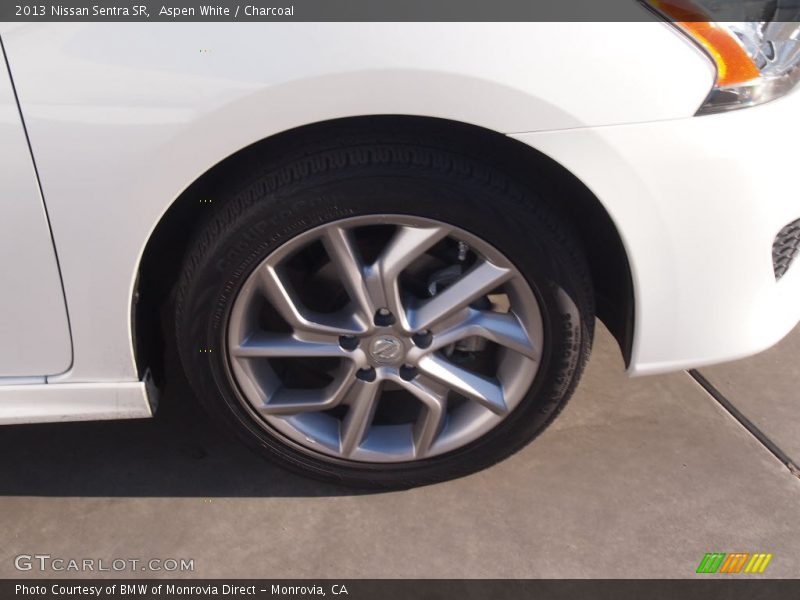 Aspen White / Charcoal 2013 Nissan Sentra SR