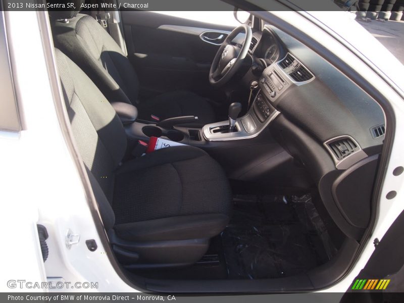 Aspen White / Charcoal 2013 Nissan Sentra SR