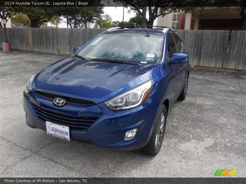 Laguna Blue / Beige 2014 Hyundai Tucson SE